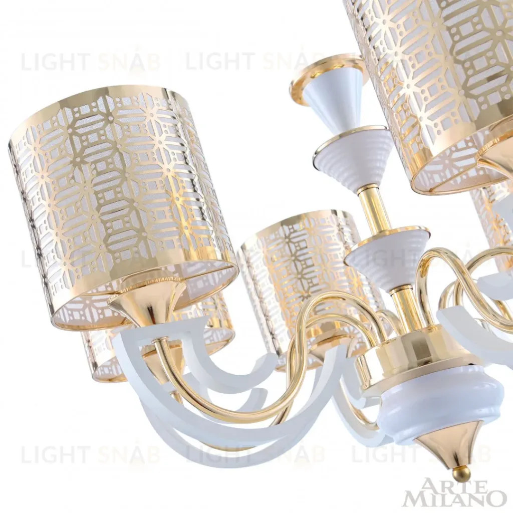 Подвесная люстра Arte Milano Florentia-8857 308857/6 Wh/Gd 308857/6 Wh/Gd