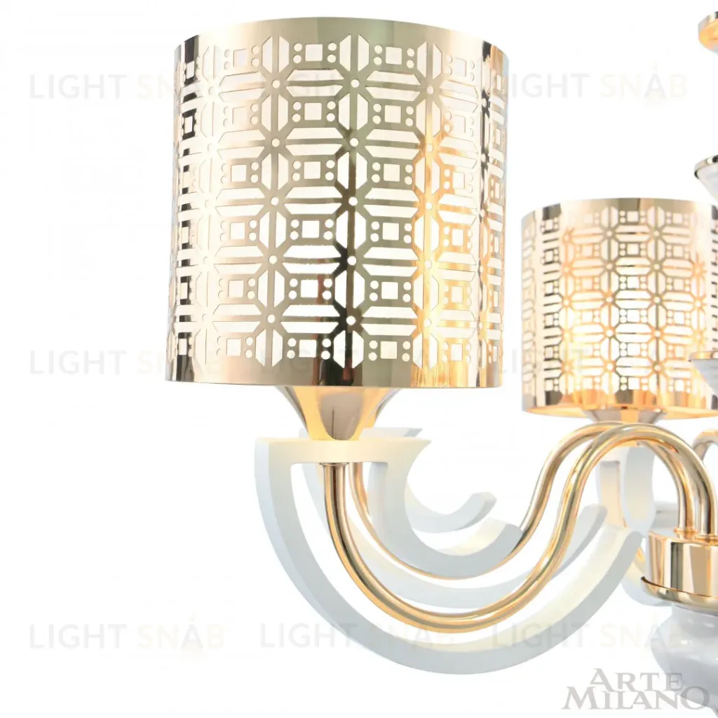 Подвесная люстра Arte Milano Florentia-8857 308857/8 Wh/Gd 308857/8 Wh/Gd