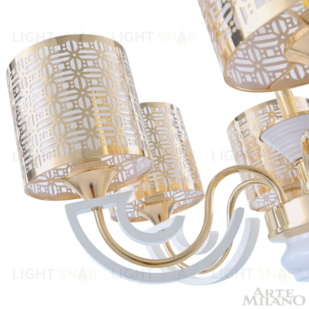 Подвесная люстра Arte Milano Florentia-8857 308857/8 Wh/Gd 308857/8 Wh/Gd
