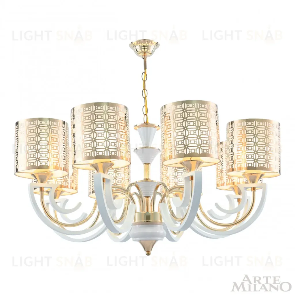 Подвесная люстра Arte Milano Florentia-8857 308857/8 Wh/Gd 308857/8 Wh/Gd