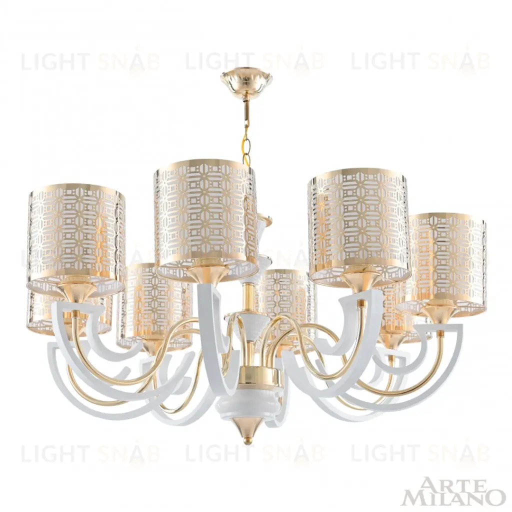 Подвесная люстра Arte Milano Florentia-8857 308857/8 Wh/Gd 308857/8 Wh/Gd