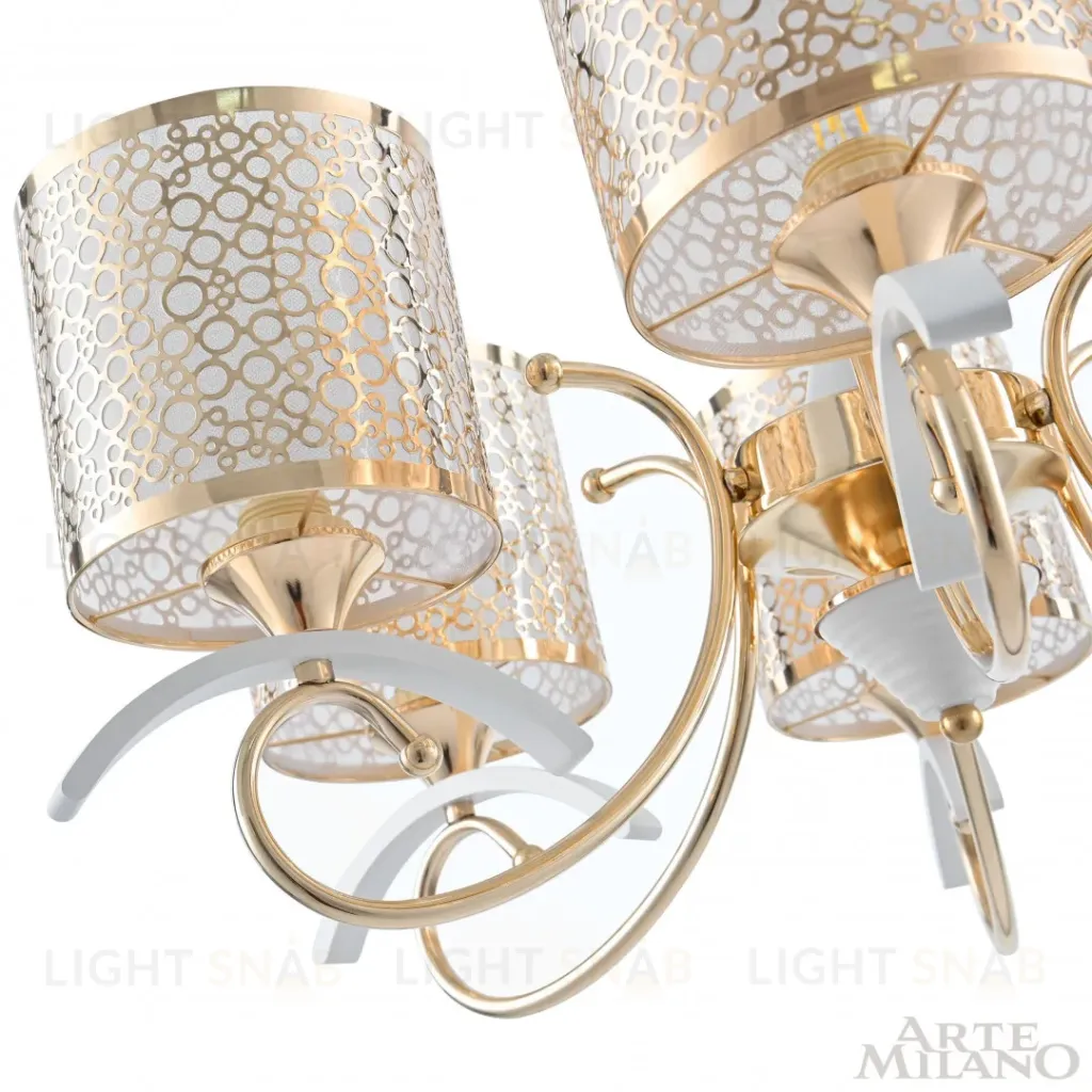 Подвесная люстра Arte Milano Florentia-9787 309787/5 Wh/Gd 309787/5 Wh/Gd