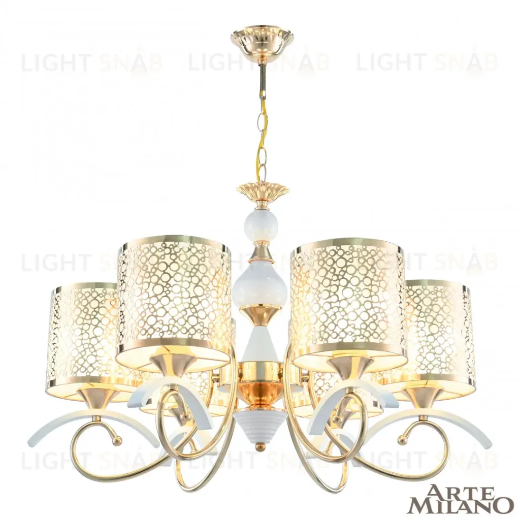Подвесная люстра Arte Milano Florentia-9787 309787/6 Wh/Gd 309787/6 Wh/Gd