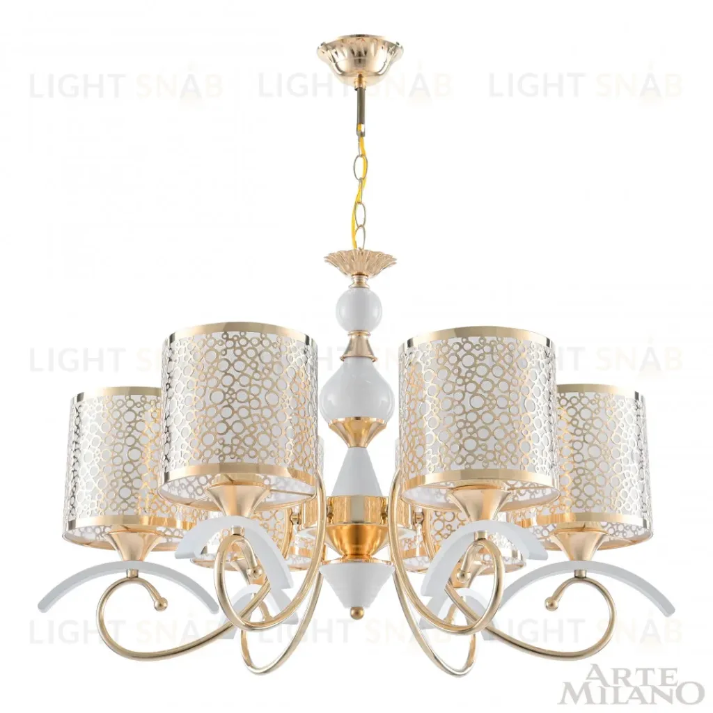 Подвесная люстра Arte Milano Florentia-9787 309787/6 Wh/Gd 309787/6 Wh/Gd