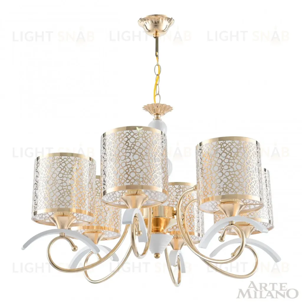 Подвесная люстра Arte Milano Florentia-9787 309787/6 Wh/Gd 309787/6 Wh/Gd