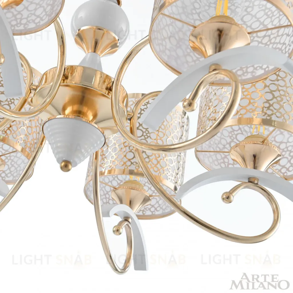 Подвесная люстра Arte Milano Florentia-9787 309787/6 Wh/Gd 309787/6 Wh/Gd