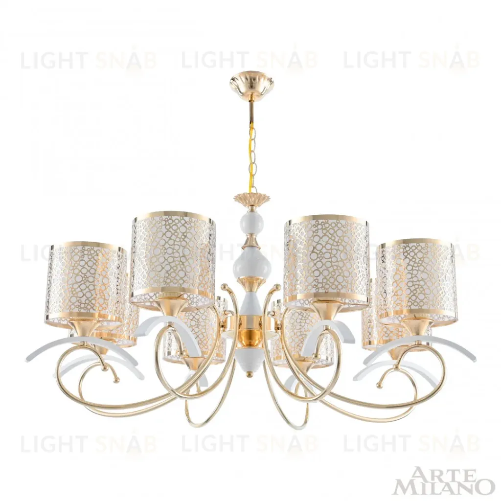 Подвесная люстра Arte Milano Florentia-9787 309787/8 Wh/Gd 309787/8 Wh/Gd