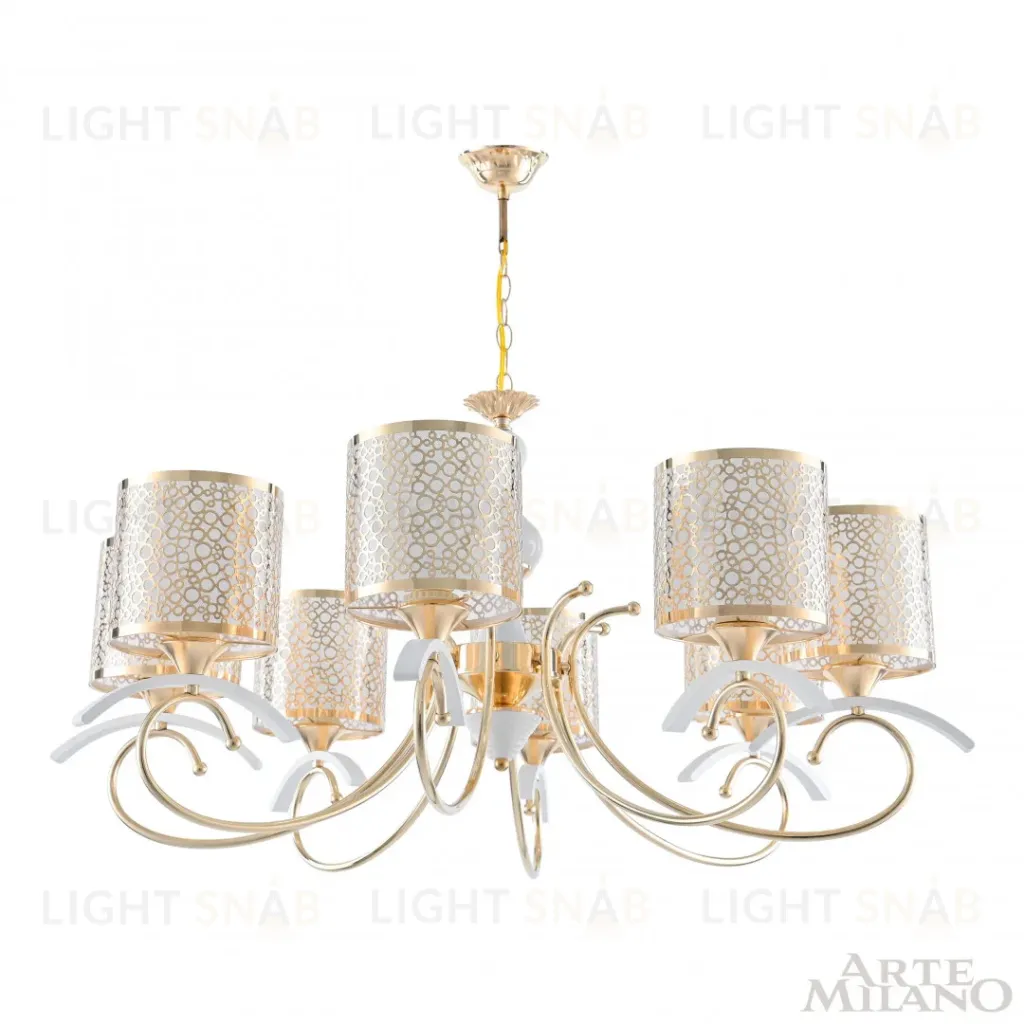 Подвесная люстра Arte Milano Florentia-9787 309787/8 Wh/Gd 309787/8 Wh/Gd