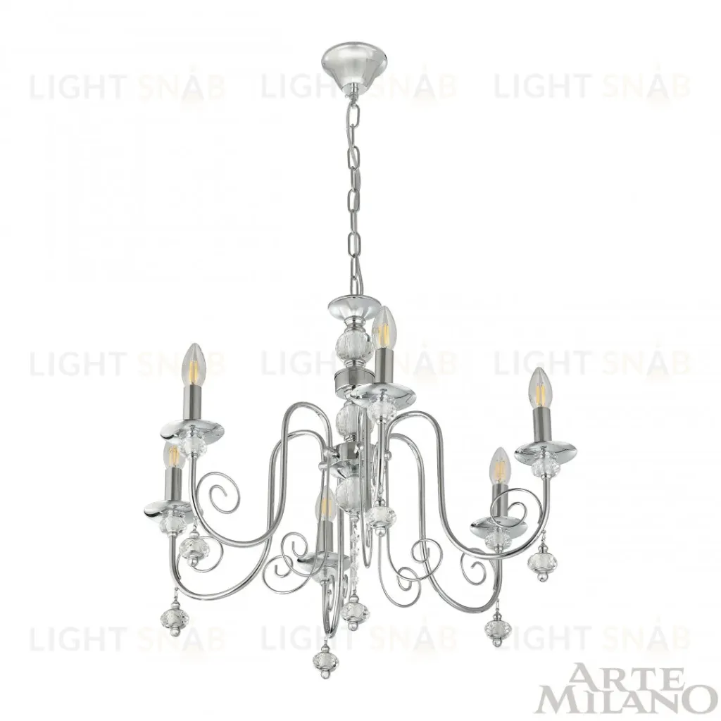 Подвесная люстра Arte Milano 346109/6 CR 346109/6 CR