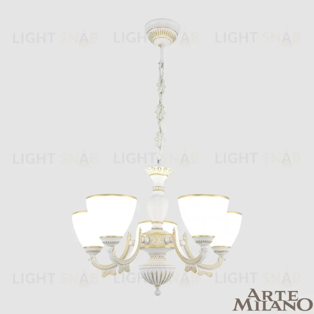 Подвесная люстра Arte Milano 342837/5 WT+G 342837/5 WT+G