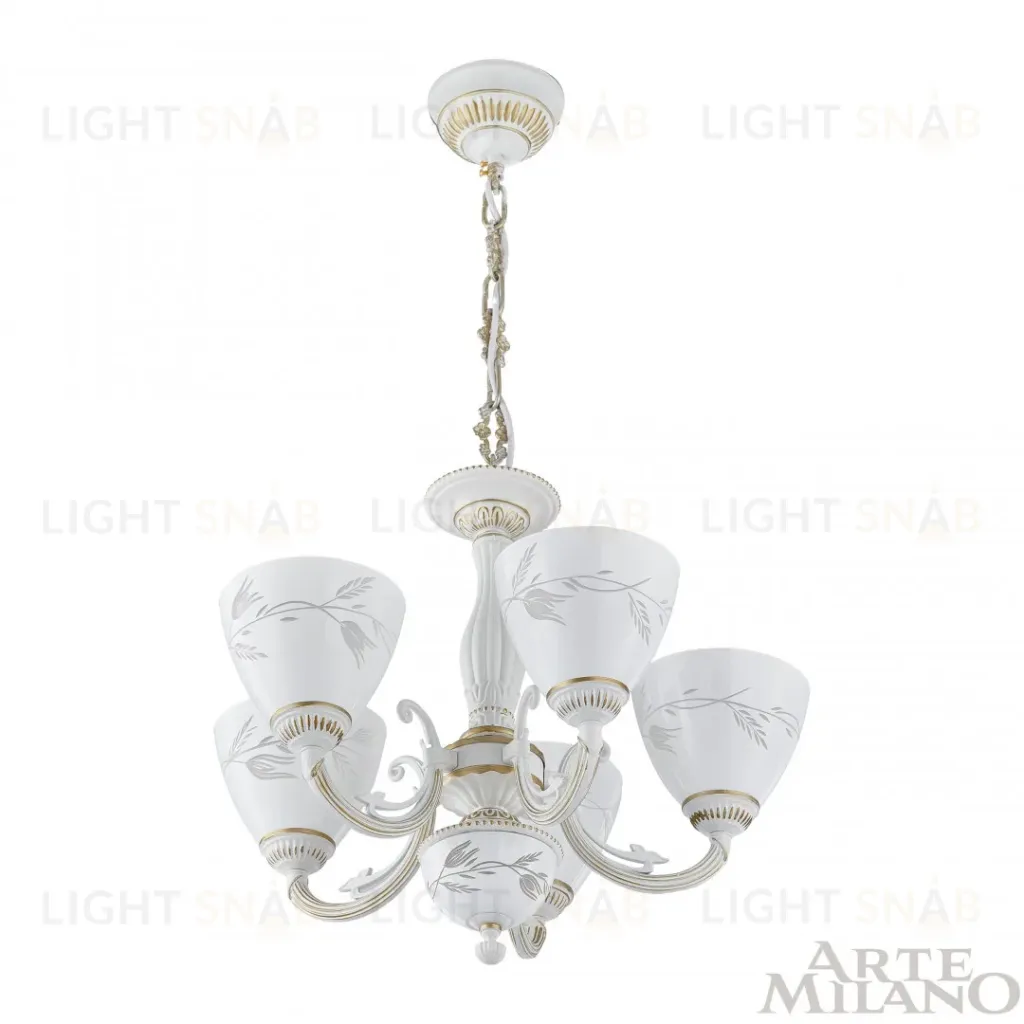 Подвесная люстра Arte Milano 343659/5 WT+G 343659/5 WT+G