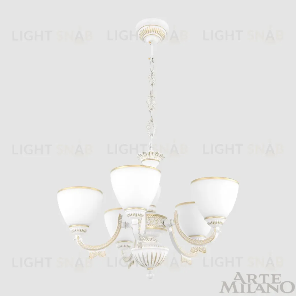 Подвесная люстра Arte Milano 342837/5 WT+G 342837/5 WT+G