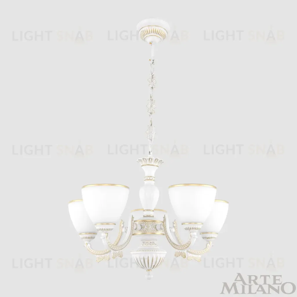 Подвесная люстра Arte Milano 342837/5 WT+G 342837/5 WT+G