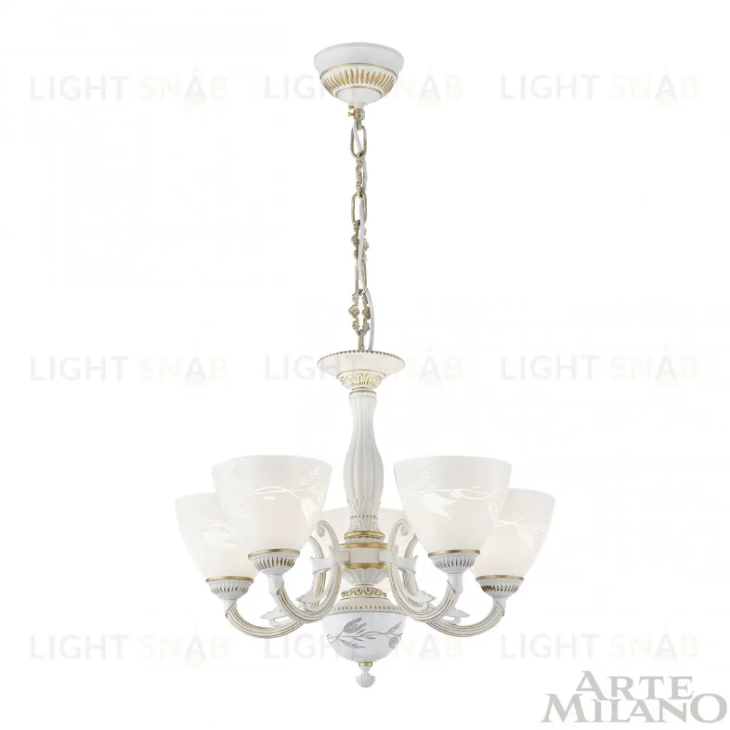 Подвесная люстра Arte Milano 343659/5 WT+G 343659/5 WT+G