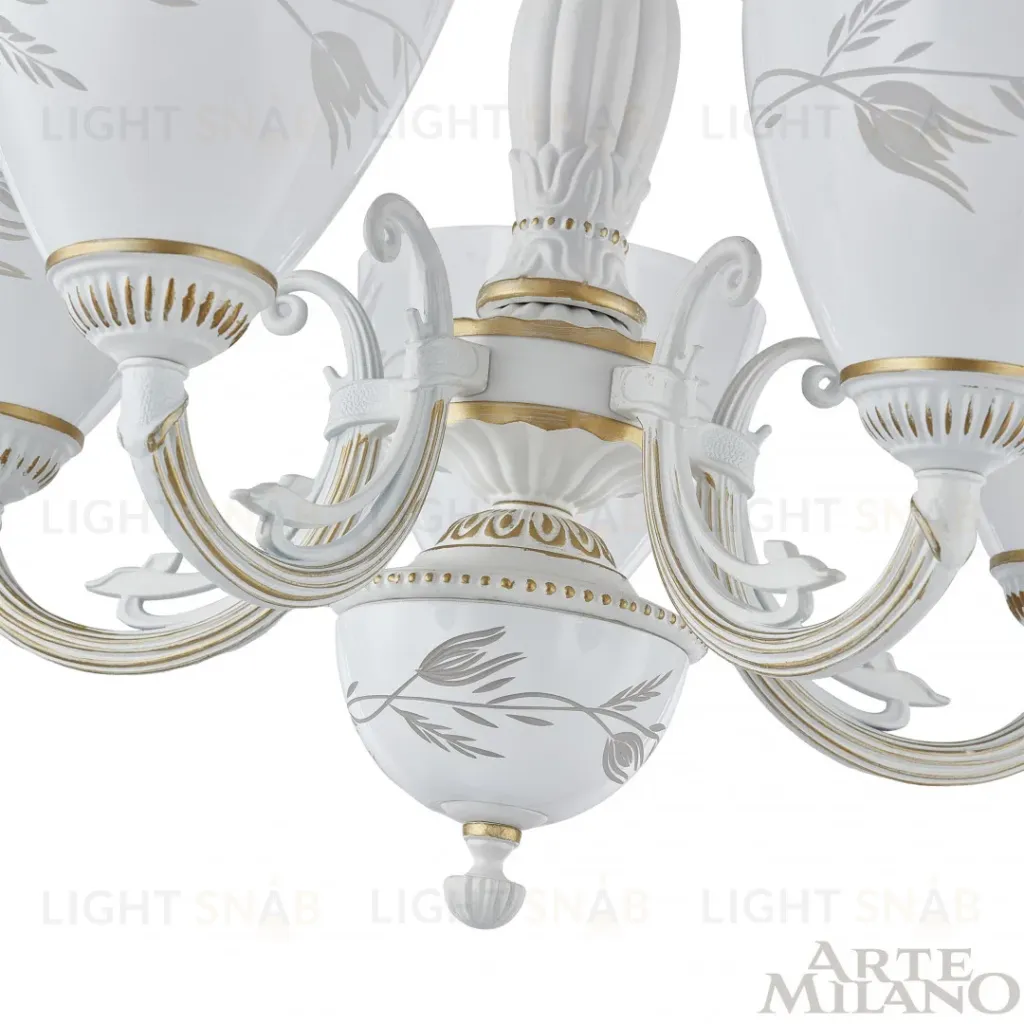 Подвесная люстра Arte Milano 343659/5 WT+G 343659/5 WT+G