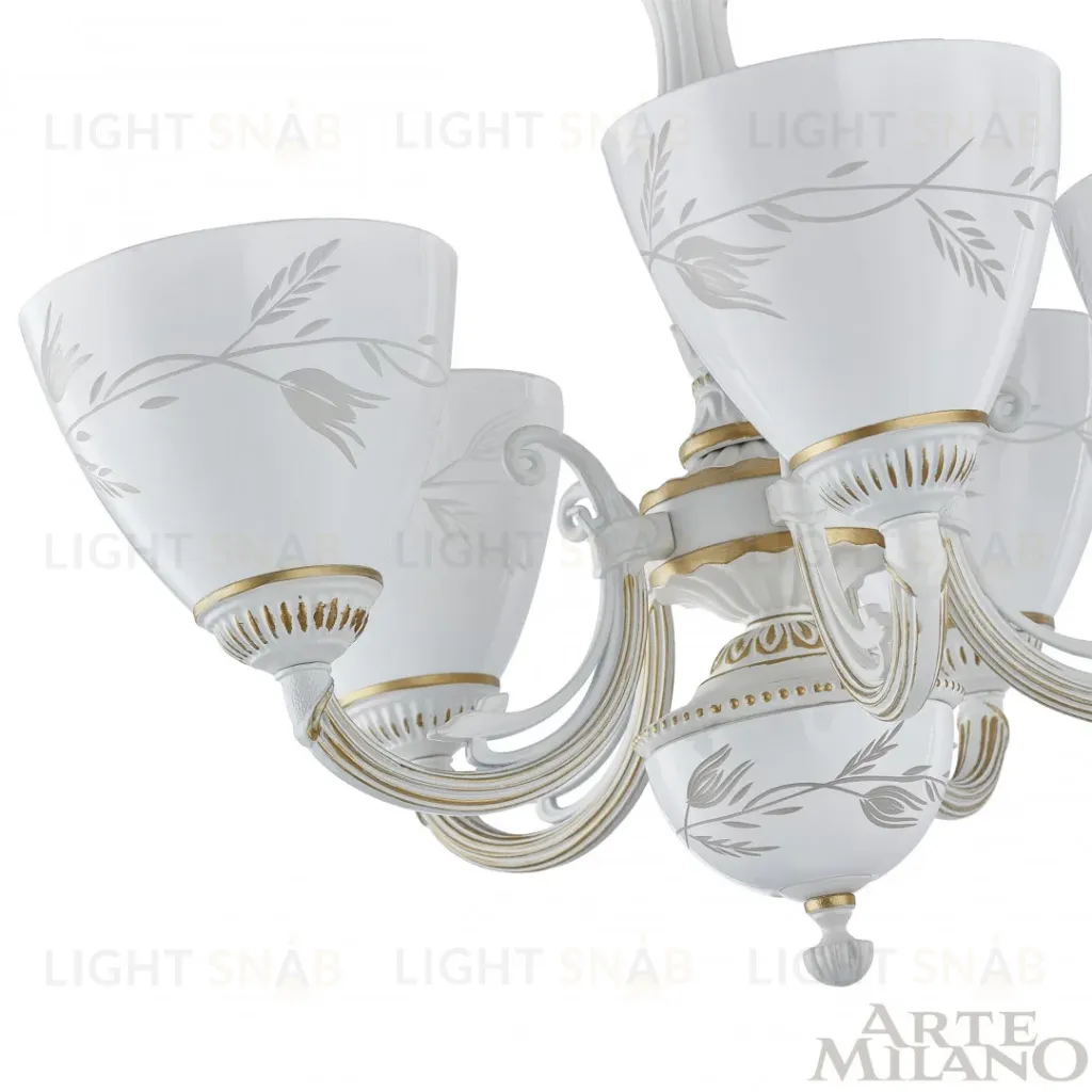 Подвесная люстра Arte Milano 343659/5 WT+G 343659/5 WT+G