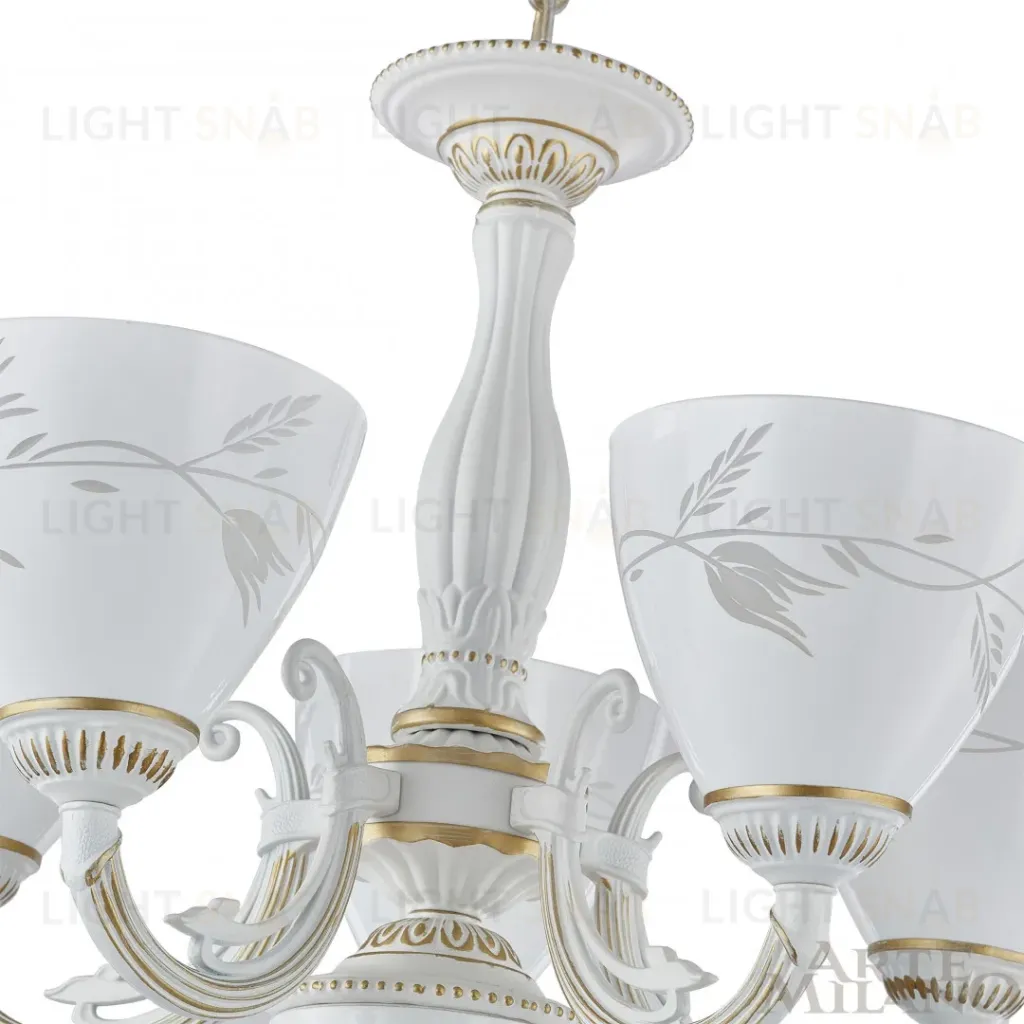 Подвесная люстра Arte Milano 343659/5 WT+G 343659/5 WT+G