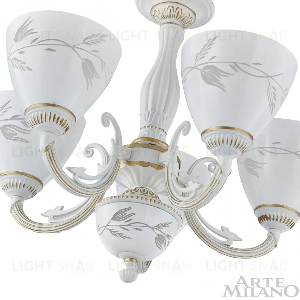 Подвесная люстра Arte Milano 343659/5 WT+G 343659/5 WT+G