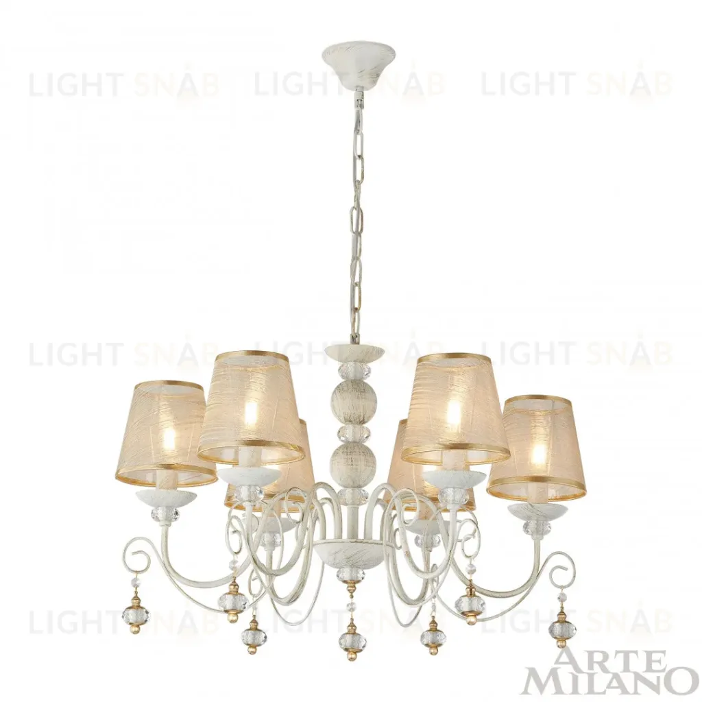Подвесная люстра Arte Milano 347620/6 WT+G 347620/6 WT+G