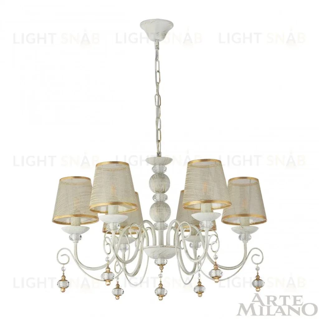 Подвесная люстра Arte Milano 347620/6 WT+G 347620/6 WT+G