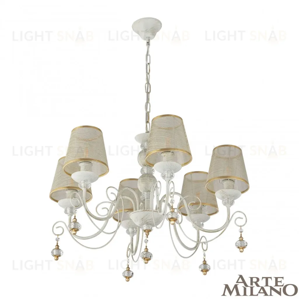 Подвесная люстра Arte Milano 347620/6 WT+G 347620/6 WT+G