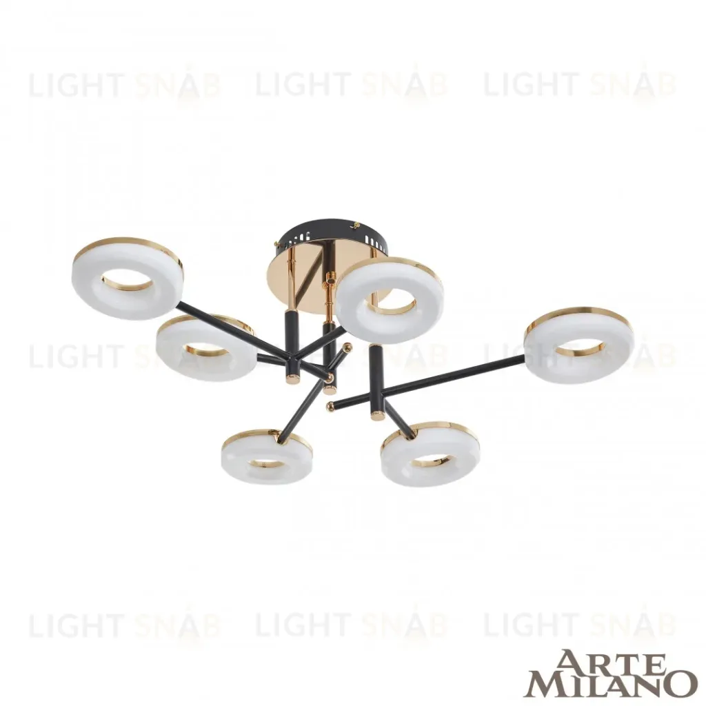 Потолочная люстра Arte Milano Ferrara 272999/6 BK/GD 272999/6 BK/GD