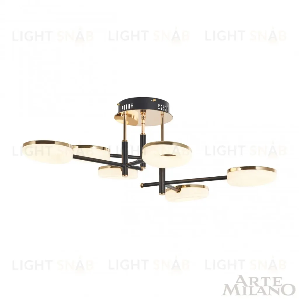 Потолочная люстра Arte Milano Ferrara 272999/6 BK/GD 272999/6 BK/GD