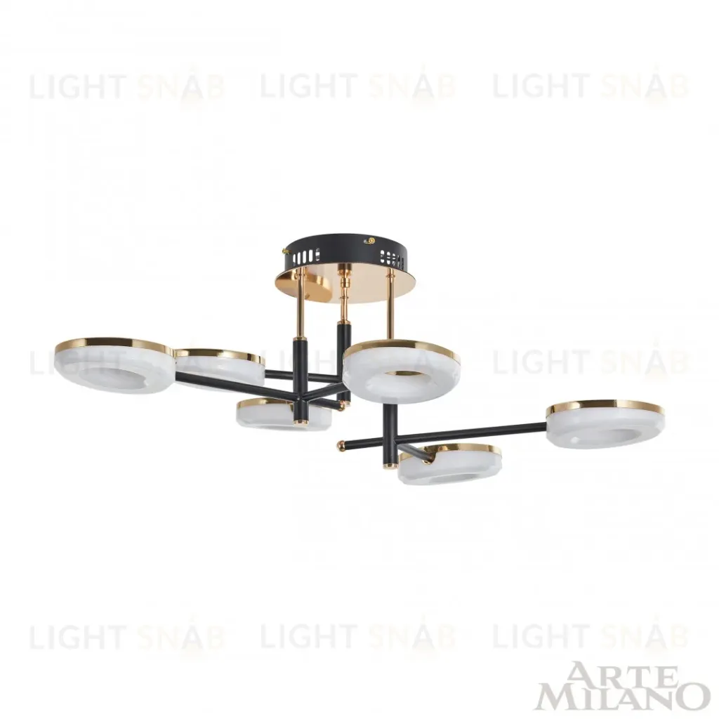 Потолочная люстра Arte Milano Ferrara 272999/6 BK/GD 272999/6 BK/GD