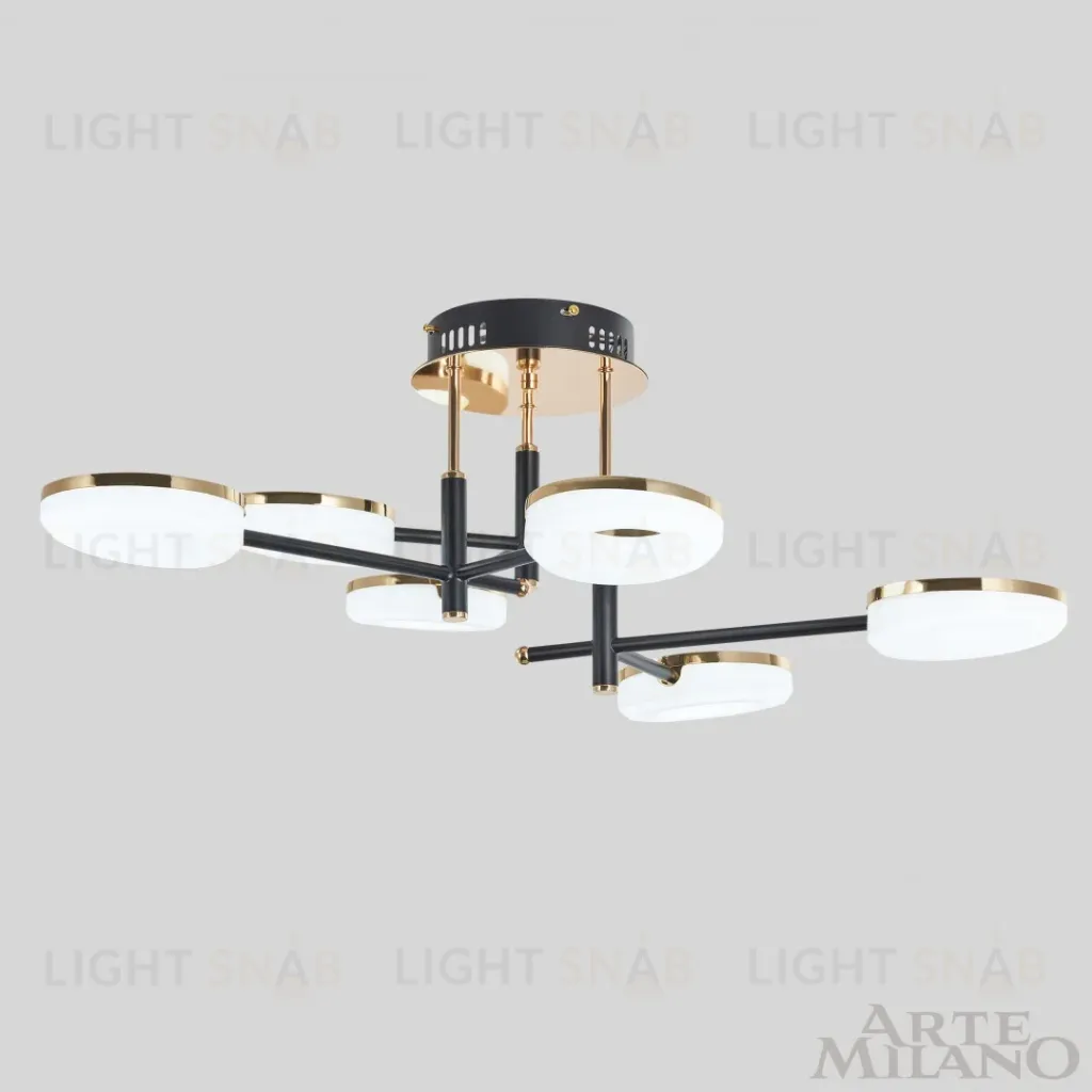 Потолочная люстра Arte Milano Ferrara 272999/6 BK/GD 272999/6 BK/GD