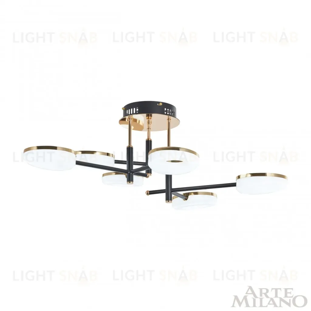 Потолочная люстра Arte Milano Ferrara 272999/6 BK/GD 272999/6 BK/GD
