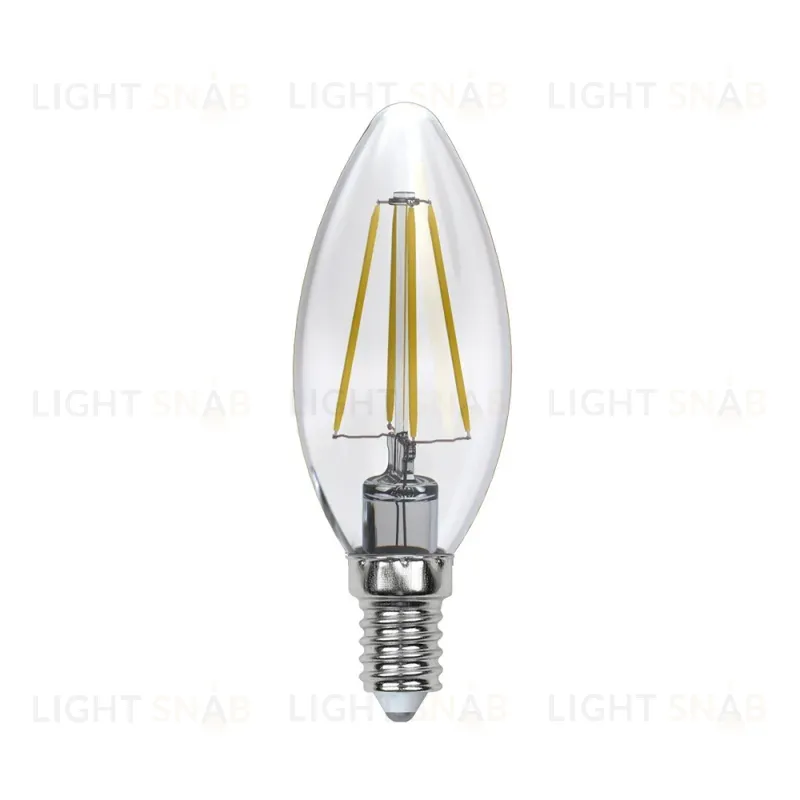 Лампа светодиодная филаментная (UL-00002862) Uniel E14 5W 4000K LED-C35-5W/NW/E14/CL/DIM GLA01TR LED-C35-5W/NW/E14/CL/DIM GLA01TR картон