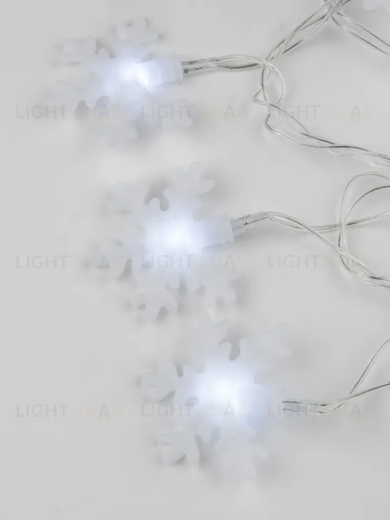 Светодиодная гирлянда (UL-00007196) Uniel Снежинки-2 220V белый ULD-S0500-050/DTA White IP20 Snowflakes-2 ULD-S0500-050/DTA White IP20 Snowflakes-2