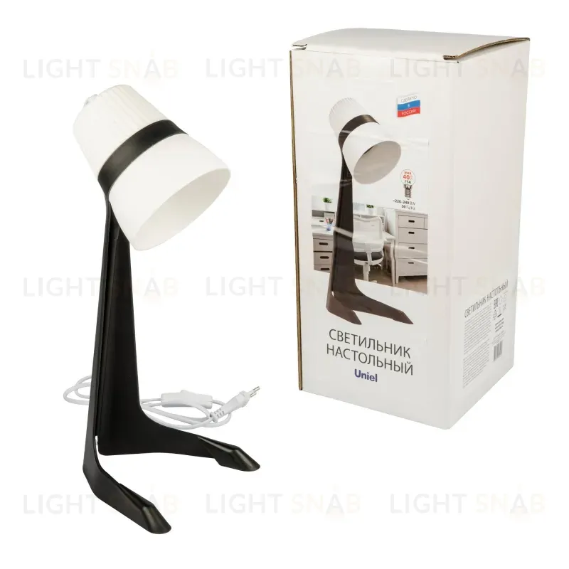 Настольная лампа Uniel ULO-K22 D/E14/A BLACK/WHITE ULO-K22 D/E14/A BLACK/WHITE