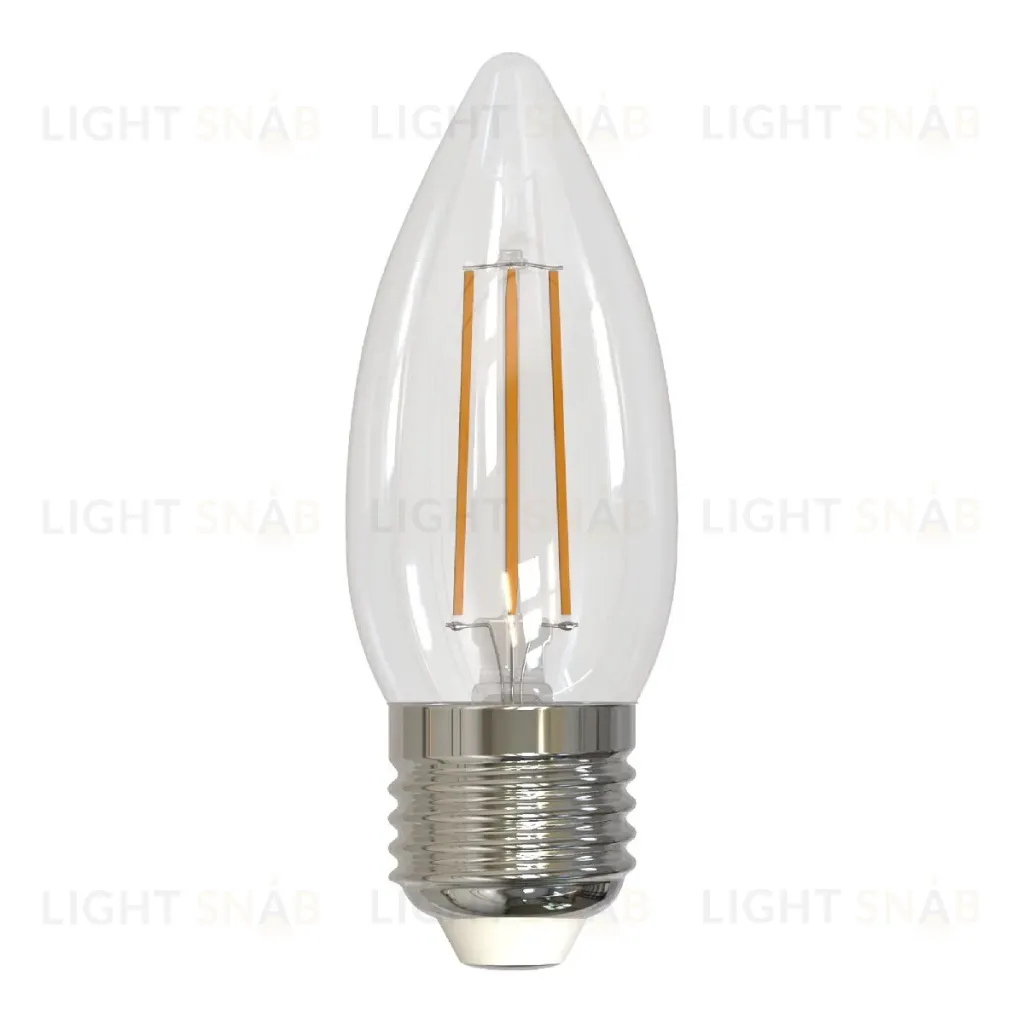 Лампа светодиодная диммируемая (UL-00003643) Uniel E27 5W прозрачная LED-C35-5W/WW/E27/CL/DIM GLA01TR LED-C35-5W/WW/E27/CL/DIM GLA01TR картон