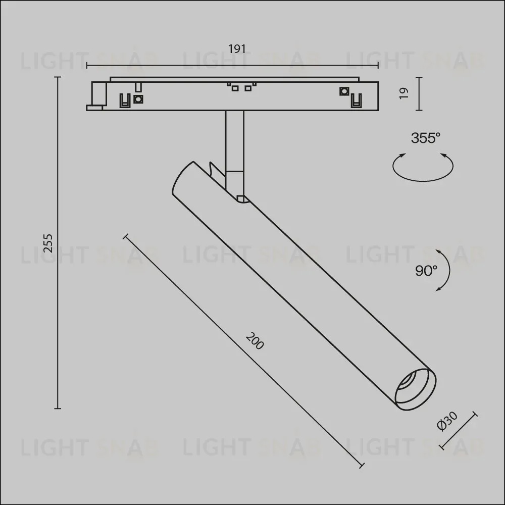 Трековый однофазный светильник Maytoni Focus T TR141-2-6W4K-M-W TR141-2-6W4K-M-W
