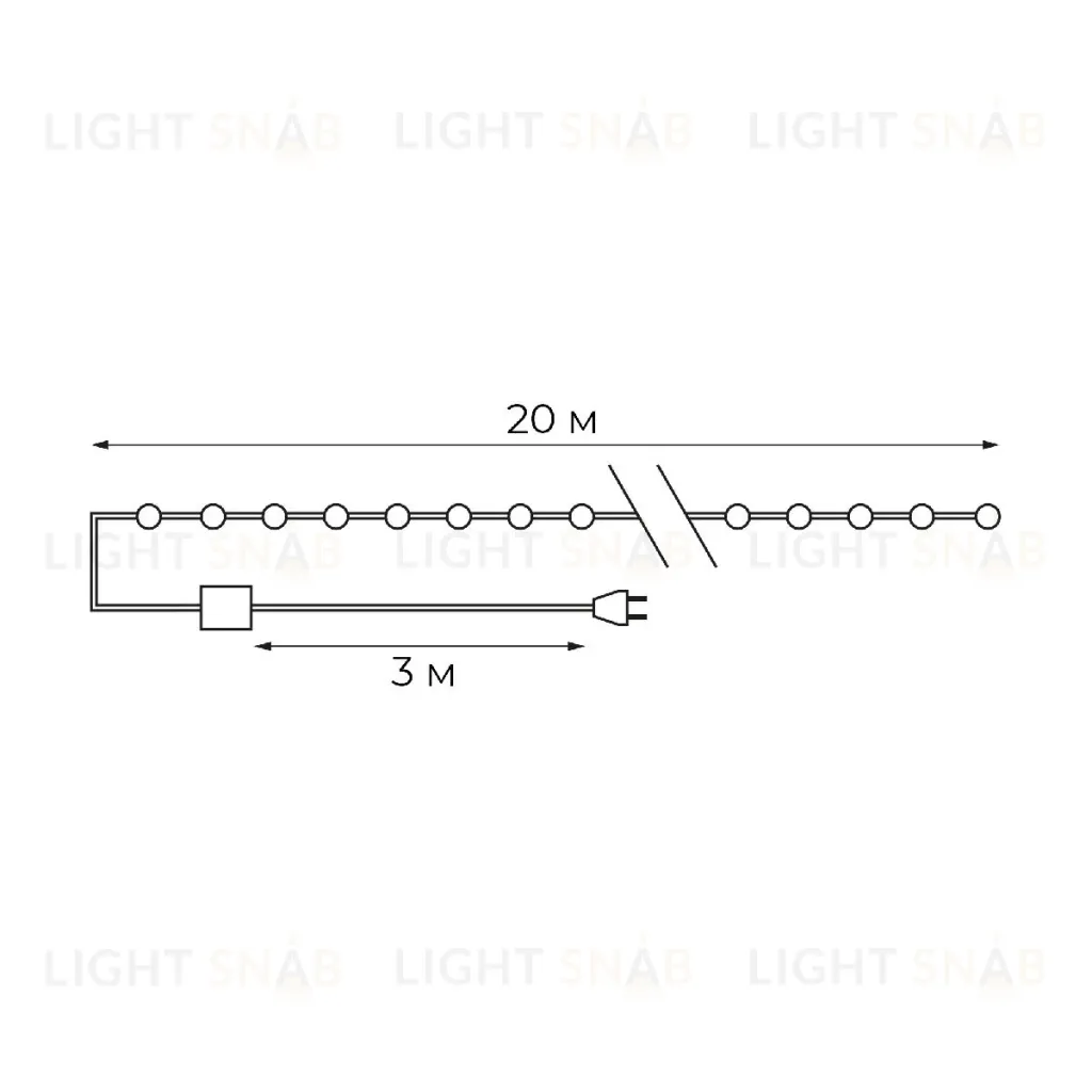 Гирлянда Роса Uniel ULD-S2000-200/DTA AMBER IP20 DEW UL-00012077 ULD-S2000-200/DTA AMBER IP20 DEW