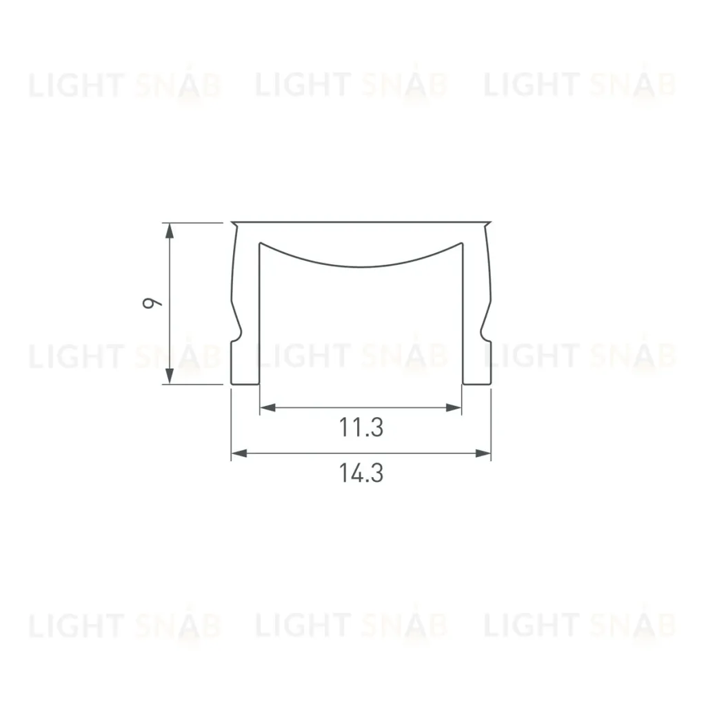 Экран матовый Arlight HR-M-IP20-2000 (до IP67 с герметизацией) 065926 065926