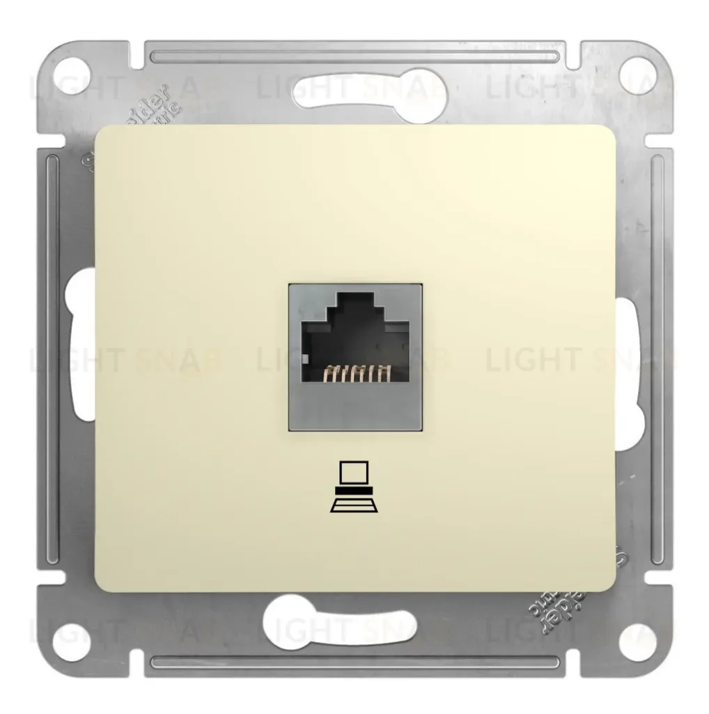 Розетка компьютерная RJ45 кат.5E Systeme Electric Glossa Беж GSL000281K GSL000281K
