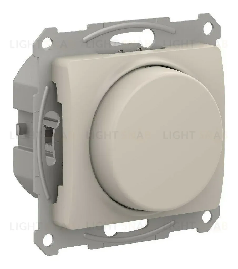 Светорегулятор (диммер) повор-нажим, LED, RC, 400Вт, мех. Systeme Electric Glossa Молочный GSL000923 GSL000923