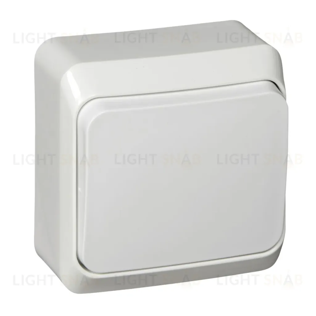 Переключатель 1-клавишный Systeme Electric Этюд наруж Бел BA10-004B BA10-004B