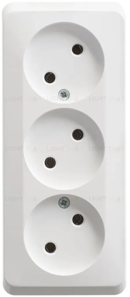 Розетка 3-ая б/з без шторок 16А 250B Systeme Electric Этюд наруж Бел PA16-009B PA16-009B
