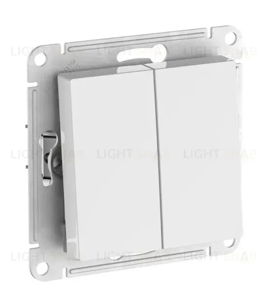 Выключатель 2-клавишный IP44, сх.6, 10АХ,мех., быстрозажим. клем. Systeme Electric AtlasDesign Aqua Белый ATN440151S ATN440151S