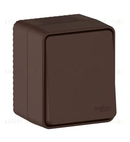 Переключатель 1-клавишный 10 АХ Systeme Electric AtlasDesign Profi54 Наруж Коричневый ATN546061 ATN546061