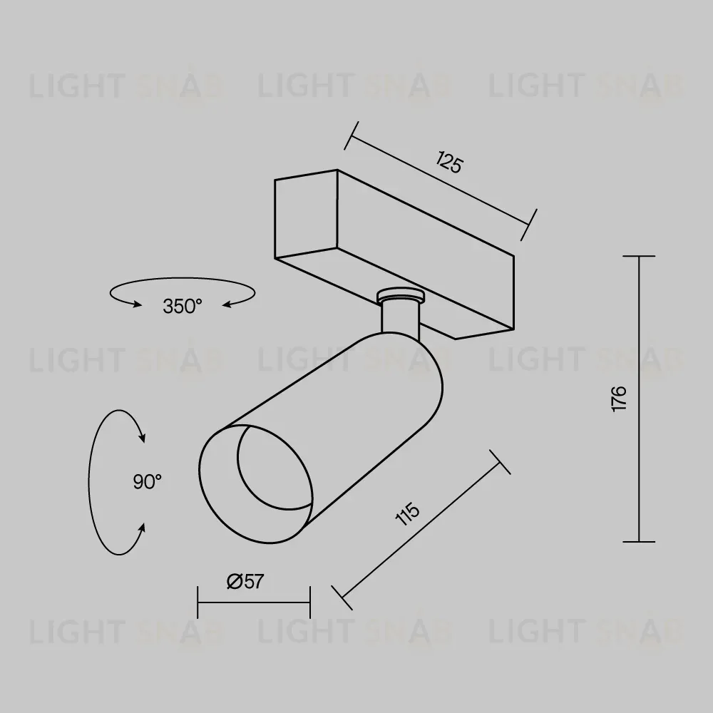 Трековый магнитный светильник Maytoni Technical Focus Led Radity TR103-4-12WTW-M-W TR103-4-12WTW-M-W