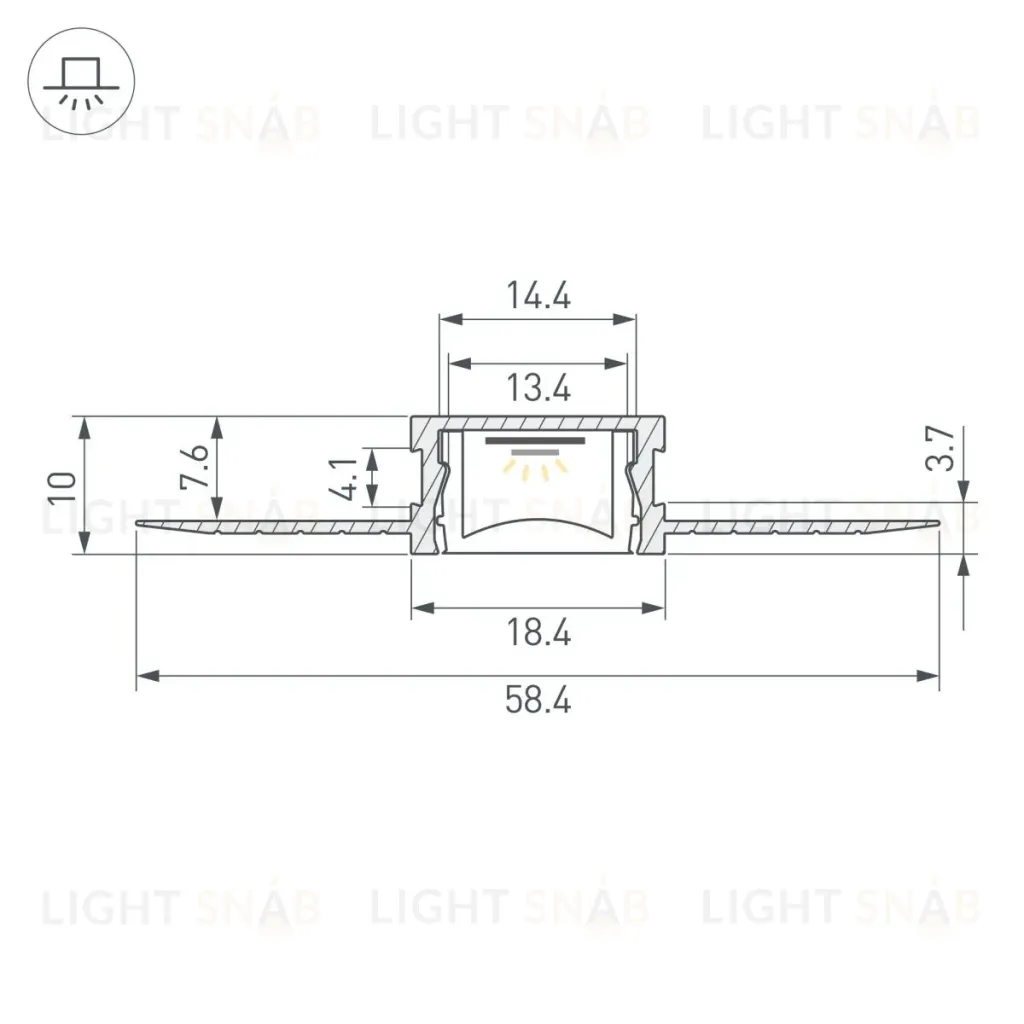 Профиль Arlight HR-M-F-HIDE-2000 (Алюминий) 065921 065921
