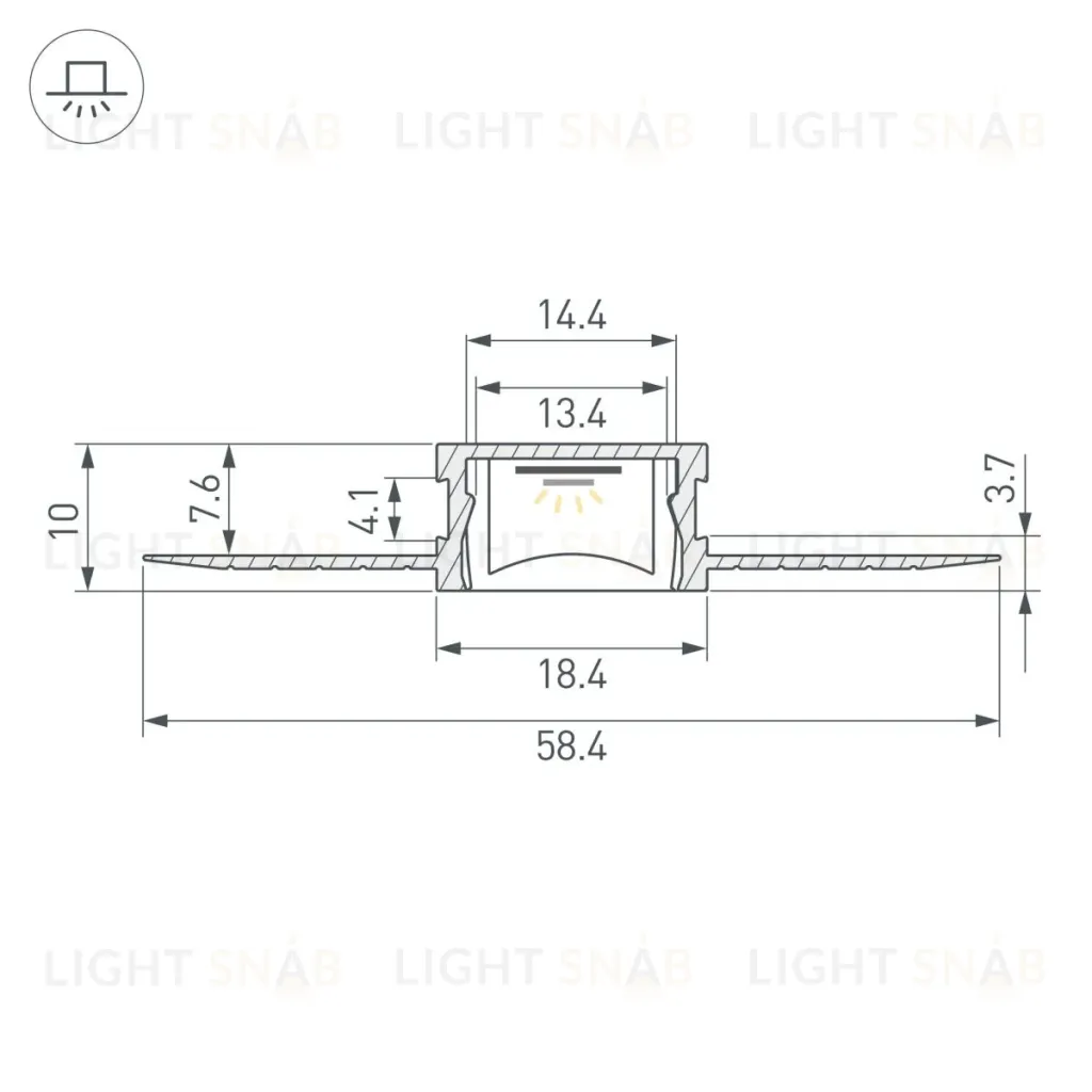 Профиль Arlight HR-M-F-HIDE-3000 (Алюминий) 065922 065922