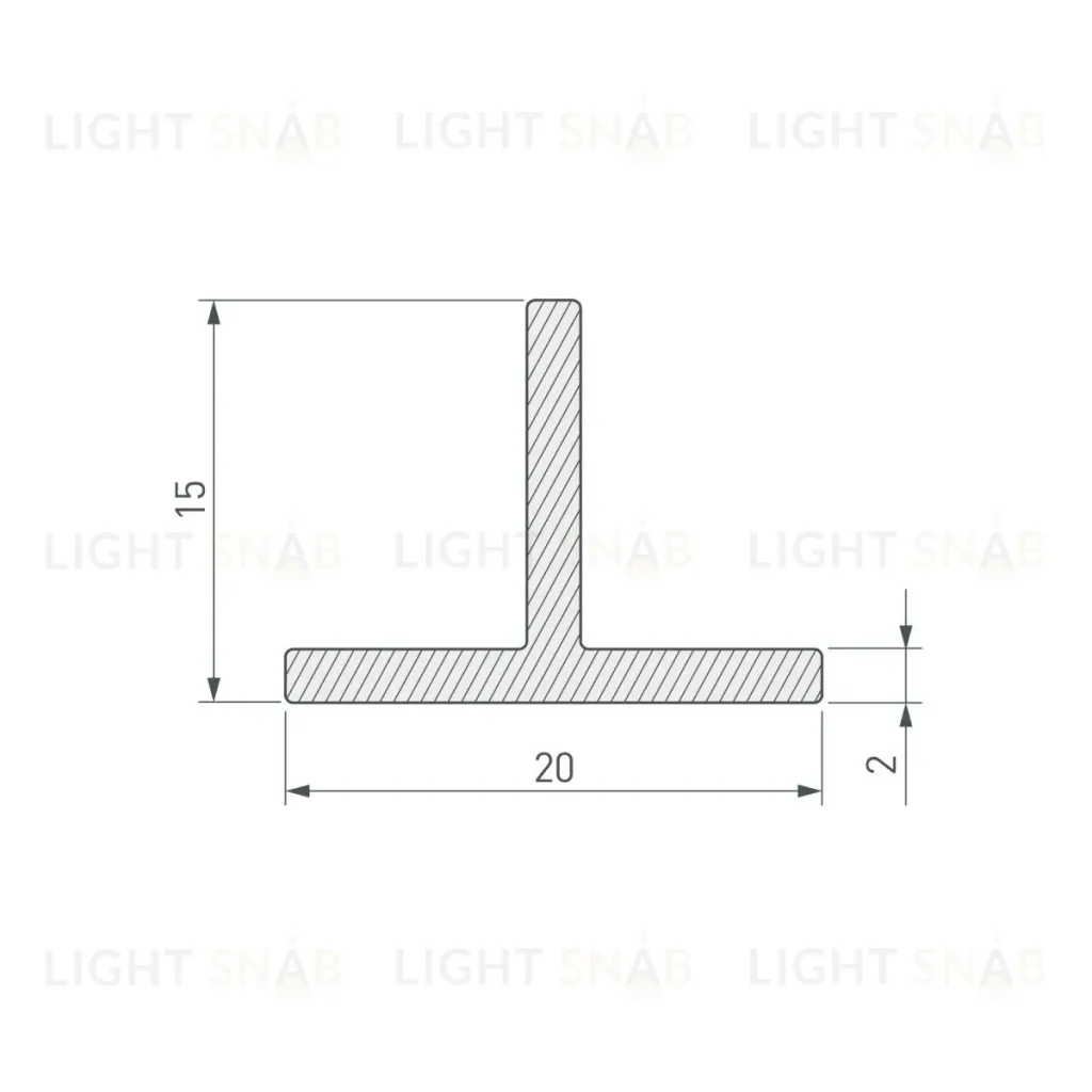 Профиль Arlight Т-образный TECH-2015-3000 WHITE (Алюминий) 063468 063468