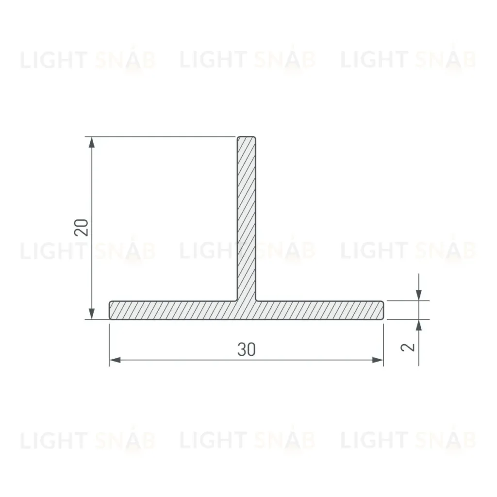 Профиль Arlight Т-образный TECH-3020-3000 WHITE (Алюминий) 063470 063470