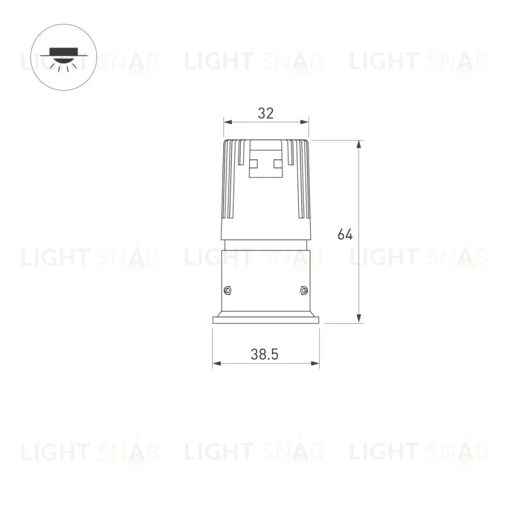 Светильник безрамочный Arlight DL-INTRAL-R39-6W Warm3000 (Белый RAL9003, 36 deg, 230V) (IP20 Металл) 064941 064941