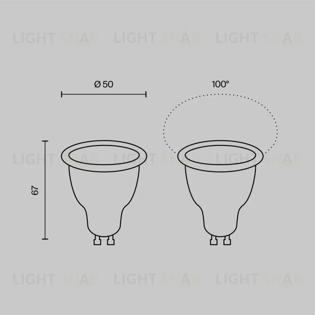 Светодиодная лампа Voltega Базовая Стандарт MR16 10Вт 6500K 100° GU10 3241 3241